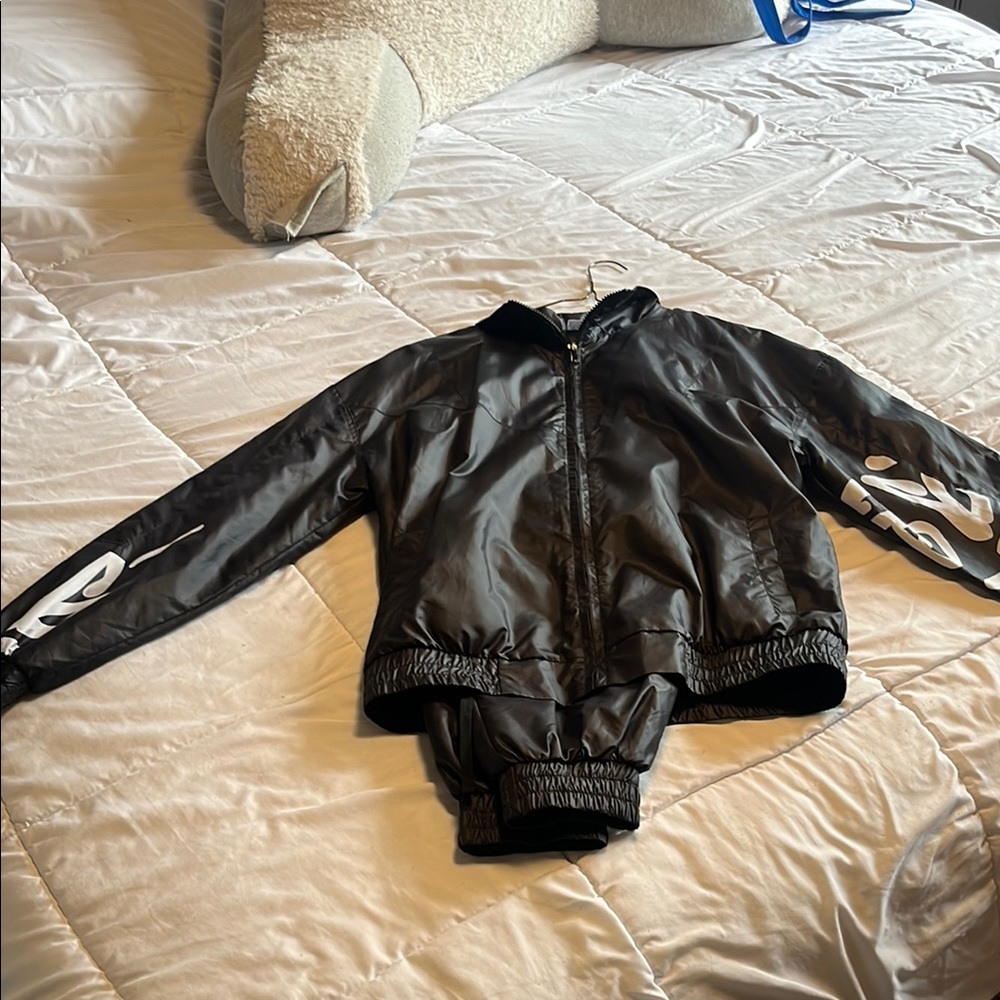 Black Jacket and pant with White Logo